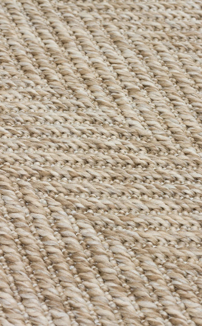 Krem Kumaş Bordürlü Balık Sırtı Desenli Bej Sisal Halı - El Yapımı, Dayanıklı, Modern Tasarım - ZHR_2704_L.Beige_BRD_Beige - HALI VAGONU