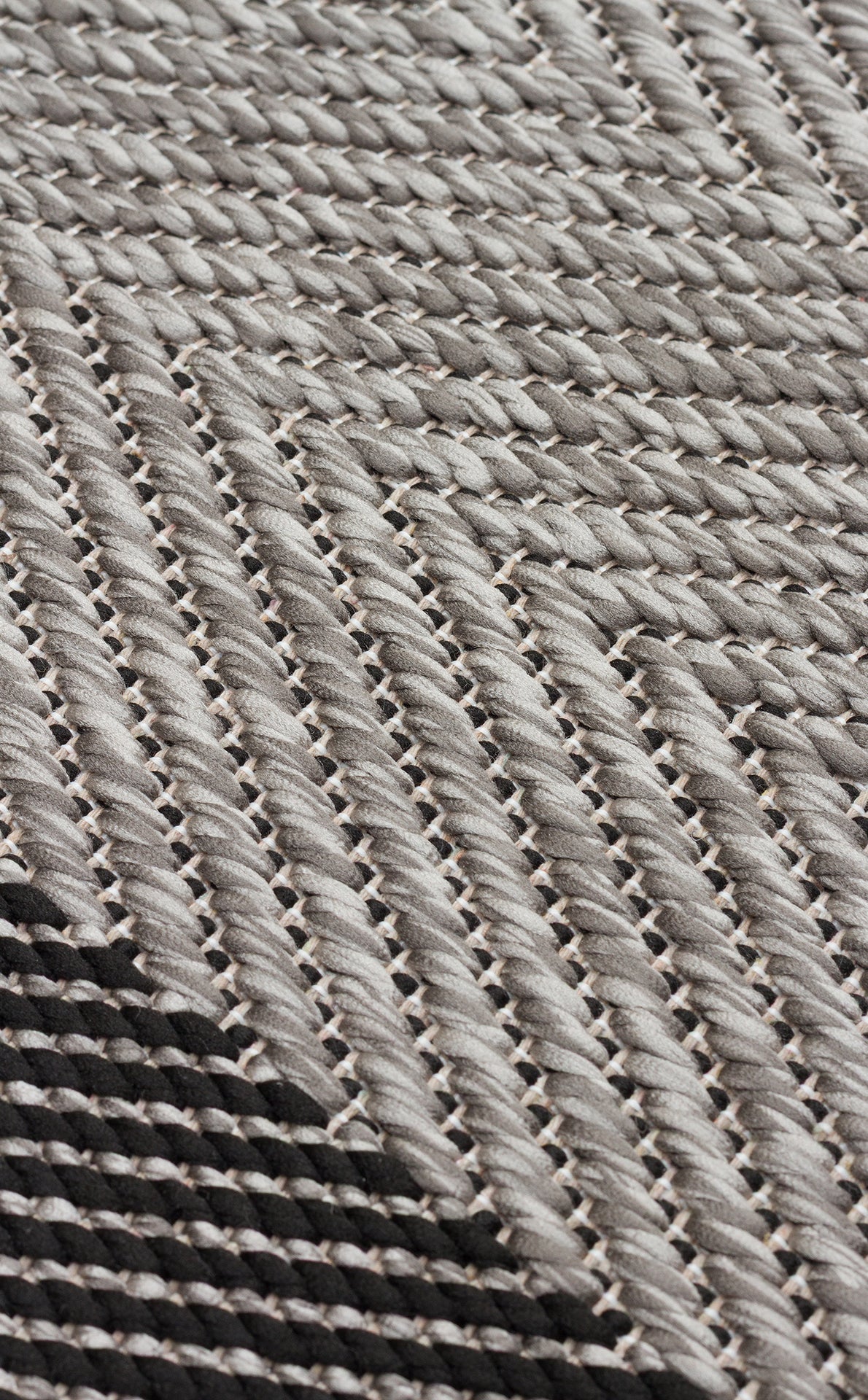 MONO 02 DARK GREY Hav Toz Vermez Kaymaz Tabanlı Sisal Halı