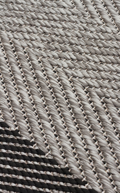 MONO 02 DARK GREY Hav Toz Vermez Kaymaz Tabanlı Sisal Halı