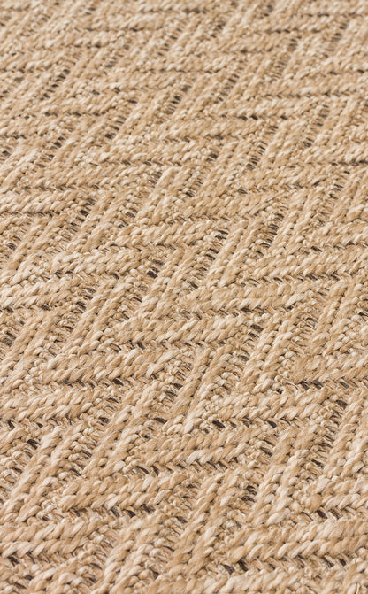 Yer dekorasyonunda doğal bir görünüm sunan Halı Vagonu Lalibela LLB05 NATURAL jüt sisal halı.