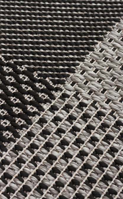 MONO 01 DARK GREY Hav Toz Vermez Kaymaz Tabanlı Sisal Halı