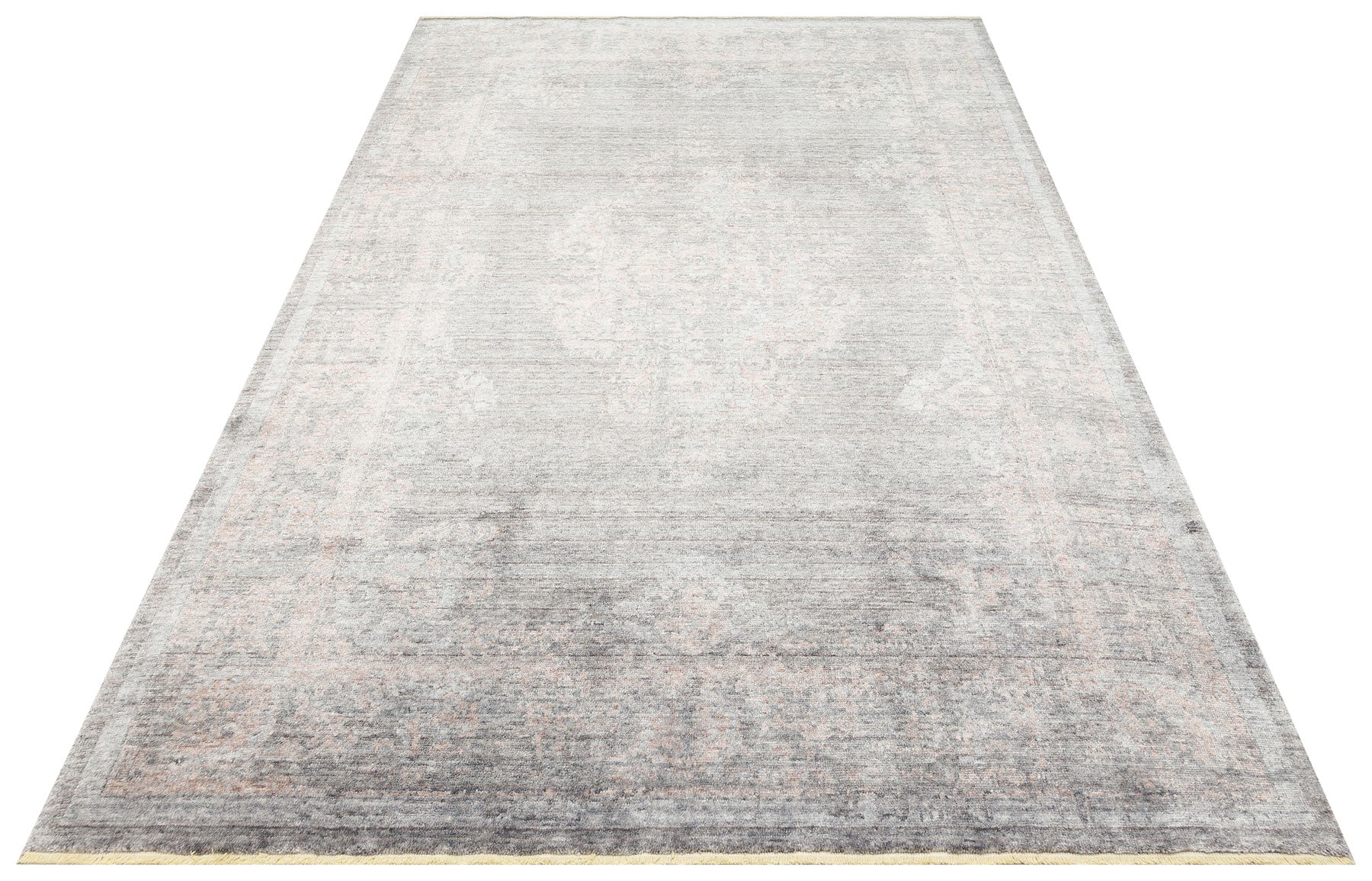 TAFTAN TF 04 DARK GREY BRONZE Uşak Halısı'nın kenar detayları - Taftan Özel Tezgah Halısı
