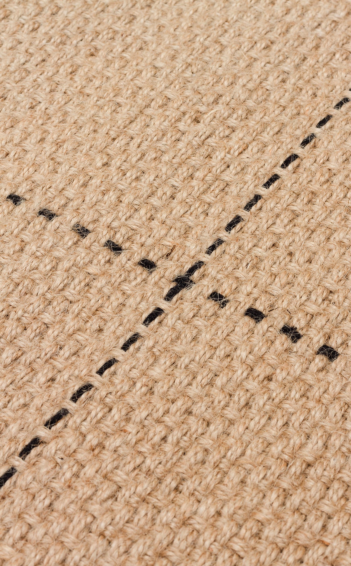 DELHİ DLH 01 BLACK Jüt ve Pamuk ile Üretilen Çift Taraflı Modern Kilim
