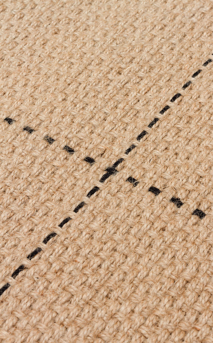 DELHİ DLH 01 BLACK Jüt ve Pamuk ile Üretilen Çift Taraflı Modern Kilim