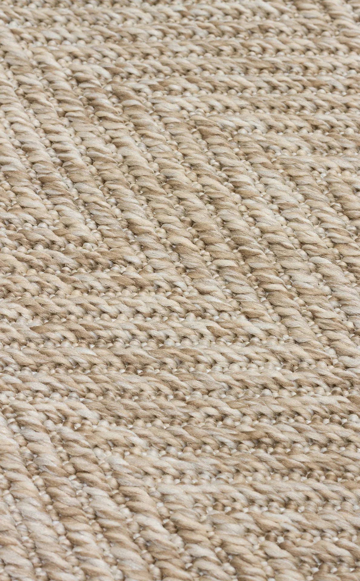 Kahve Kırçıllı Kumaş Bordürlü Balık Sırtı Desenli Bej Sisal Halı - El Yapımı, Dayanıklı, Modern Tasarım - ZHR_2704_L.Beige_BRD_Dark_Mix - HALI VAGONU