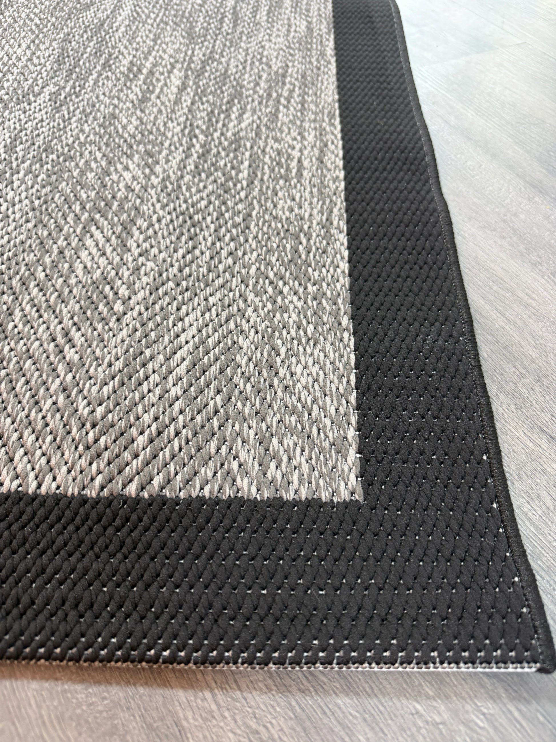 Halı Vagonu Agra AR01 Siyah Sisal Tarz Dokuma Halı - HALI VAGONU