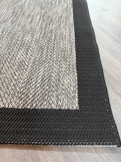 Halı Vagonu Agra AR01 Siyah Sisal Tarz Dokuma Halı - HALI VAGONU