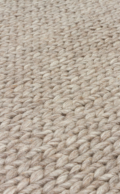 JADE BASKETWEAV BROWN Naturel Kazak Örgü Desenli El Dokuma Örgü Halı