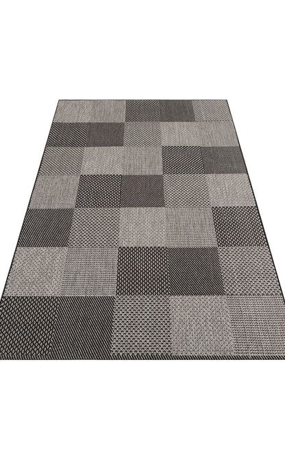 MONO 01 DARK GREY Hav Toz Vermez Kaymaz Tabanlı Sisal Halı