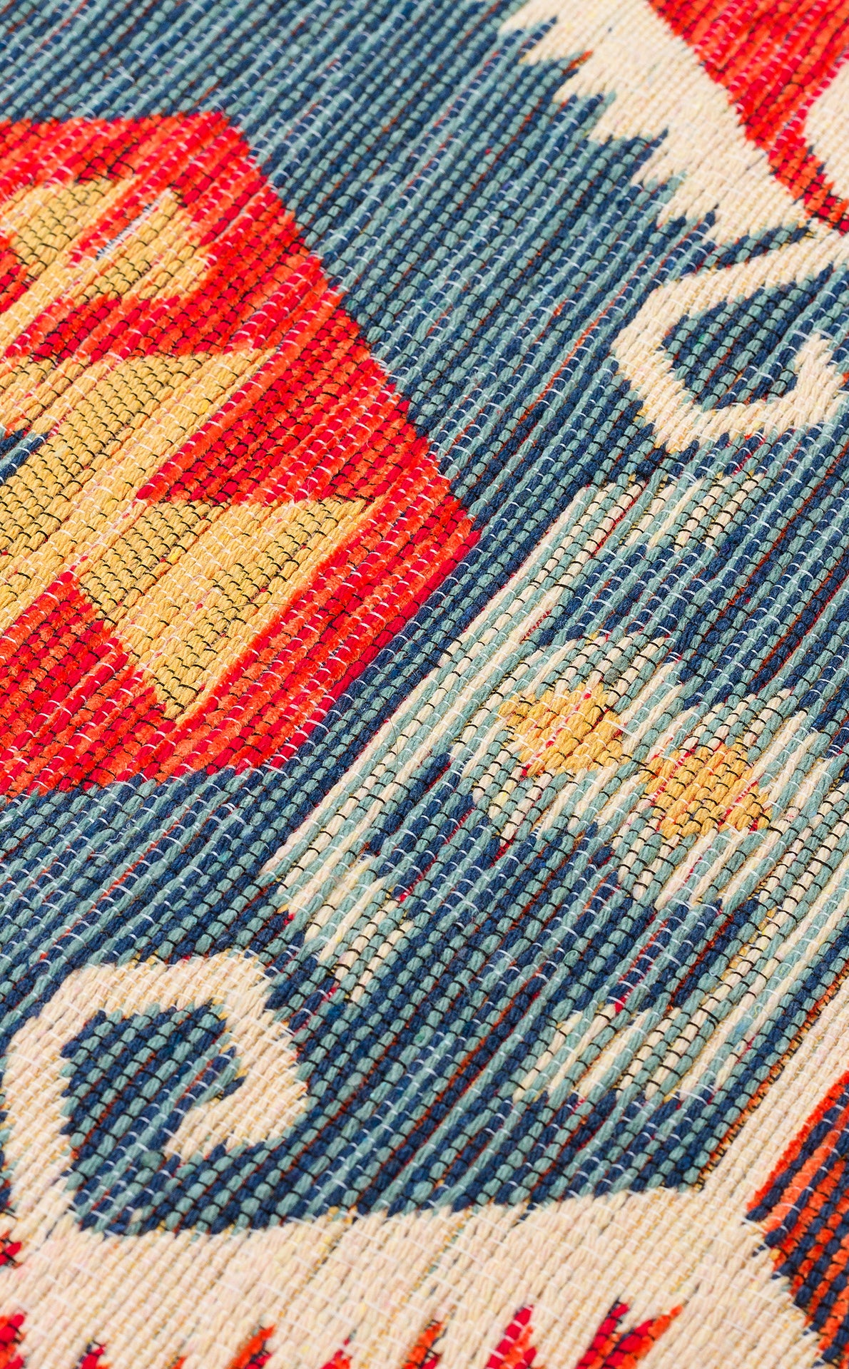 NOMAD 06 RED Yıkanabilir, Çift Taraflı Kullanıma Uygun Yumuşak Tuşeli Otantik Kilim