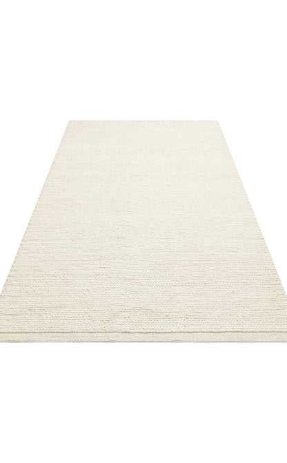 JADE JD 07 WHİTE Naturel Kazak Örgü Desenli El Dokuma Örgü Halı