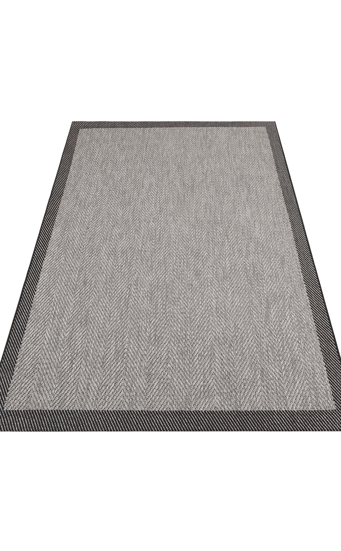 MONO 02 DARK GREY Hav Toz Vermez Kaymaz Tabanlı Sisal Halı