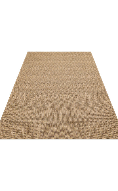 Halı Vagonu Zahara ZHR 02 Natural Mocha, overlok kenar bitimiyle şıklık ve dayanıklılık sunan bir sisal halı.