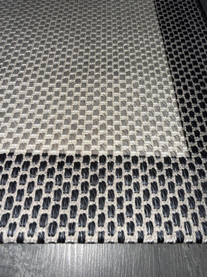 Natura Sisal NTR 11 Siyah Krem Sisal Dokuma Halı - NTR 11