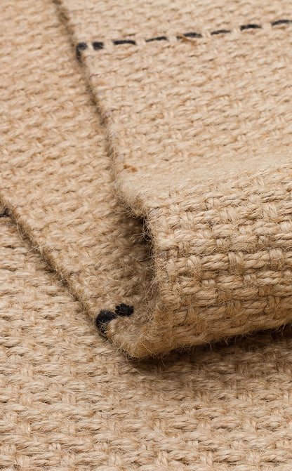 DELHİ DLH 01 BLACK Jüt ve Pamuk ile Üretilen Çift Taraflı Modern Kilim