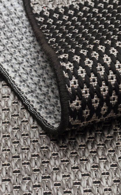 MONO 01 DARK GREY Hav Toz Vermez Kaymaz Tabanlı Sisal Halı