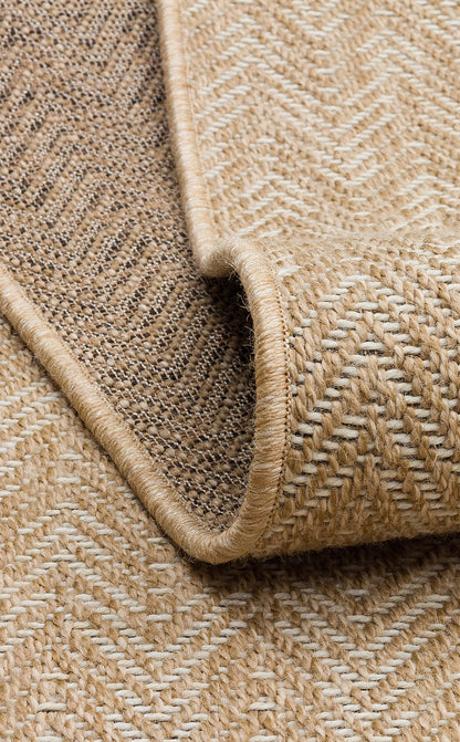 Flatweave dokuma teknolojisiyle üretilmiş, Halı Vagonu Zahara ZHR 02, doğal beyaz renk seçenekleriyle sisal halı.