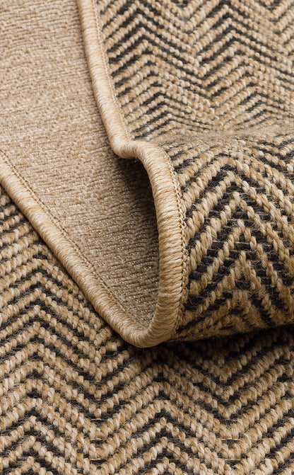 Modern tasarıma sahip Halı Vagonu Zahara ZHR 02 Natural Black Sisal Halı, ev ve bahçe dekorasyonunuzu tamamlar.