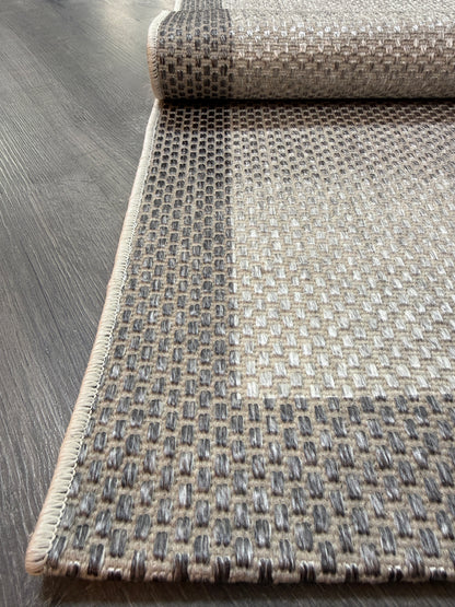 Natura Sisal NTR 07 Antrasit Gri Sisal Dokuma Halı - NTR 07