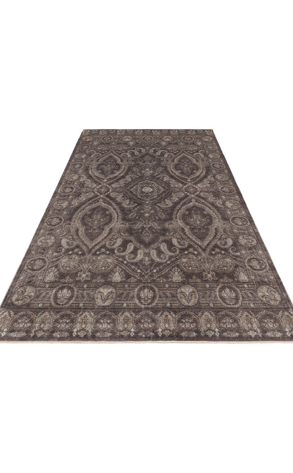 TAFTAN TF 03 SMOKE GREY Doğal Malzeme ile Yapılmış Uşak Halısı, Taftan Özel Tezgah Halısı Kalitesi.