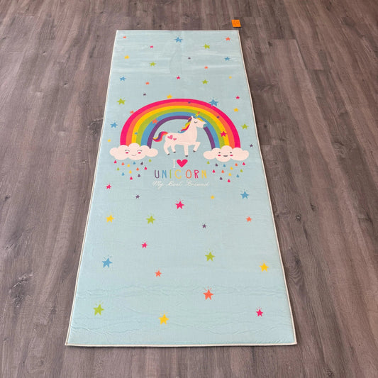 80x200 - 11mm Deri Taban Unicornlu Çocuk Halısı - HALI VAGONU