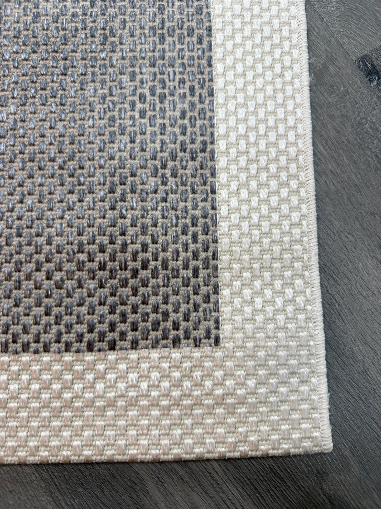 Natura Sisal NTR 06 Krem Antrasit Sisal Dokuma Halı - NTR 06