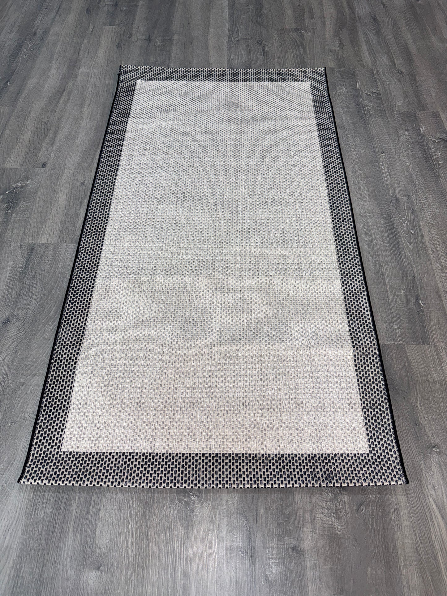 Natura Sisal NTR 10 Siyah Gri Sisal Dokuma Halı - NTR 10