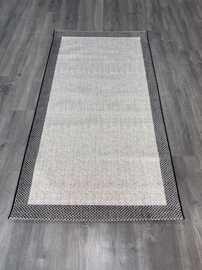 Natura Sisal NTR 10 Siyah Gri Sisal Dokuma Halı - NTR 10