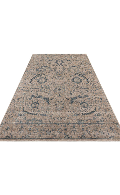 Taftan TF 07 SKY VİZON Pakistan Overdyed Tarzı Uşak Halısı, el emeği ile yapılan Taftan Özel Tezgah Halısı'nın zarif dokusunu yansıtan bir görüntü.
