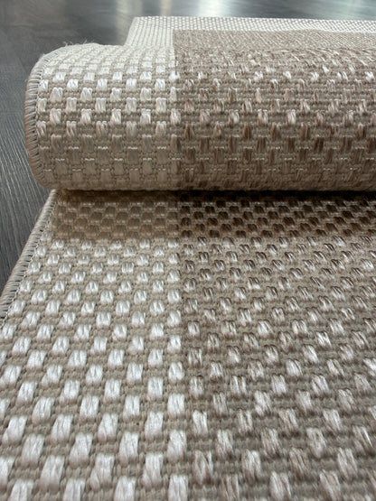 Natura Sisal NTR 02 Krem Sütlükahve Sisal Dokuma Halı - NTR 02