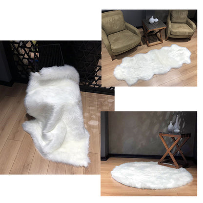 Halı Vagonu Beyaz Renkli Uzun Tüylü Exclusive Post - Kaymaz tabanı ile güvenli kullanım sunan, makinede yıkanabilir halı.