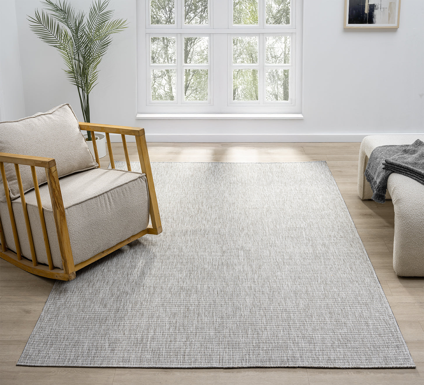Halı Vagonu Himalaya 663 Gri Sisal Halı, polipropilen ve polyester malzemeden üretilmiş, kolay temizlenebilir yapısıyla öne çıkıyor.