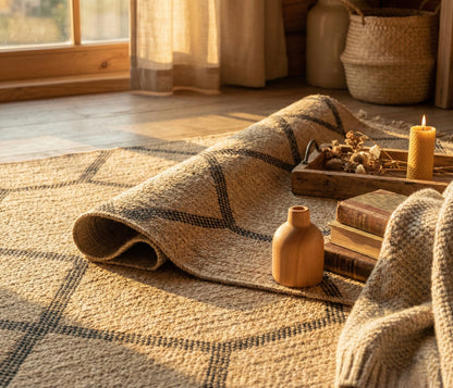 Halı Vagonu Botswana 669 Siyah Sisal Halı