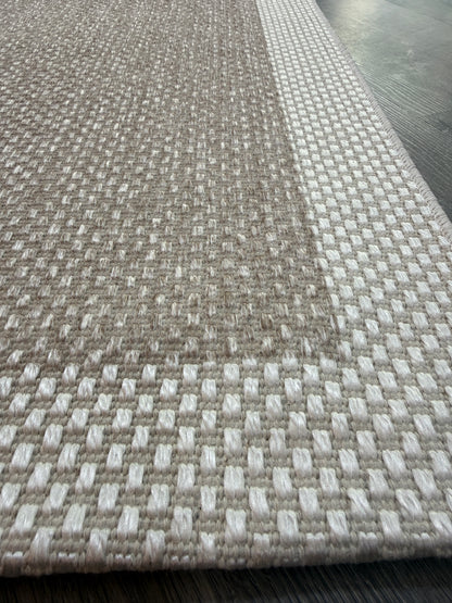 Natura Sisal NTR 02 Krem Sütlükahve Sisal Dokuma Halı - NTR 02