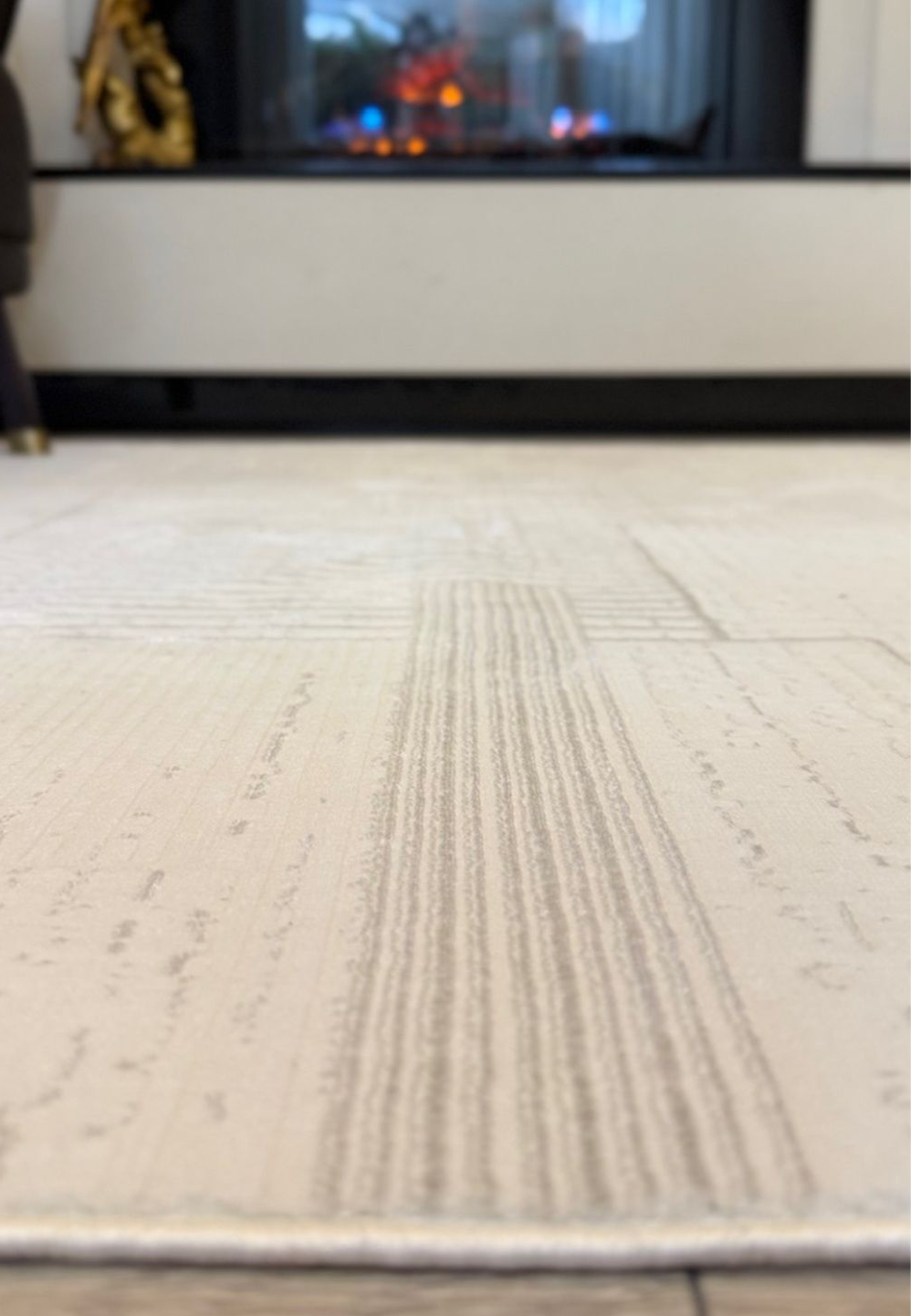 Halı Vagonu Zen Koleksiyonu ZEN01 Beyaz İnce Yıkanabilir Kaymaz Tabanlı Makine Halısı