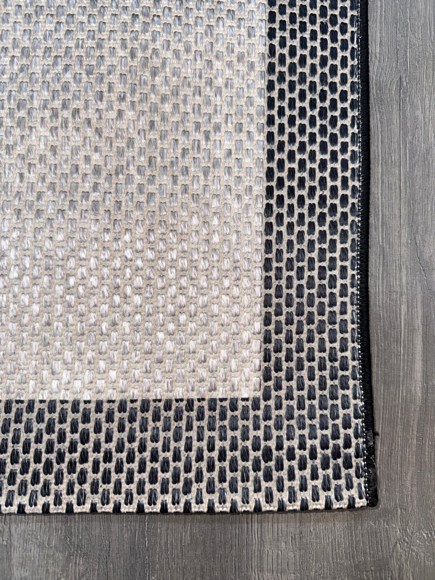 Natura Sisal NTR 10 Siyah Gri Sisal Dokuma Halı - NTR 10