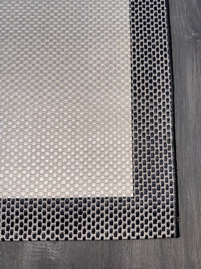 Natura Sisal NTR 11 Siyah Krem Sisal Dokuma Halı - NTR 11