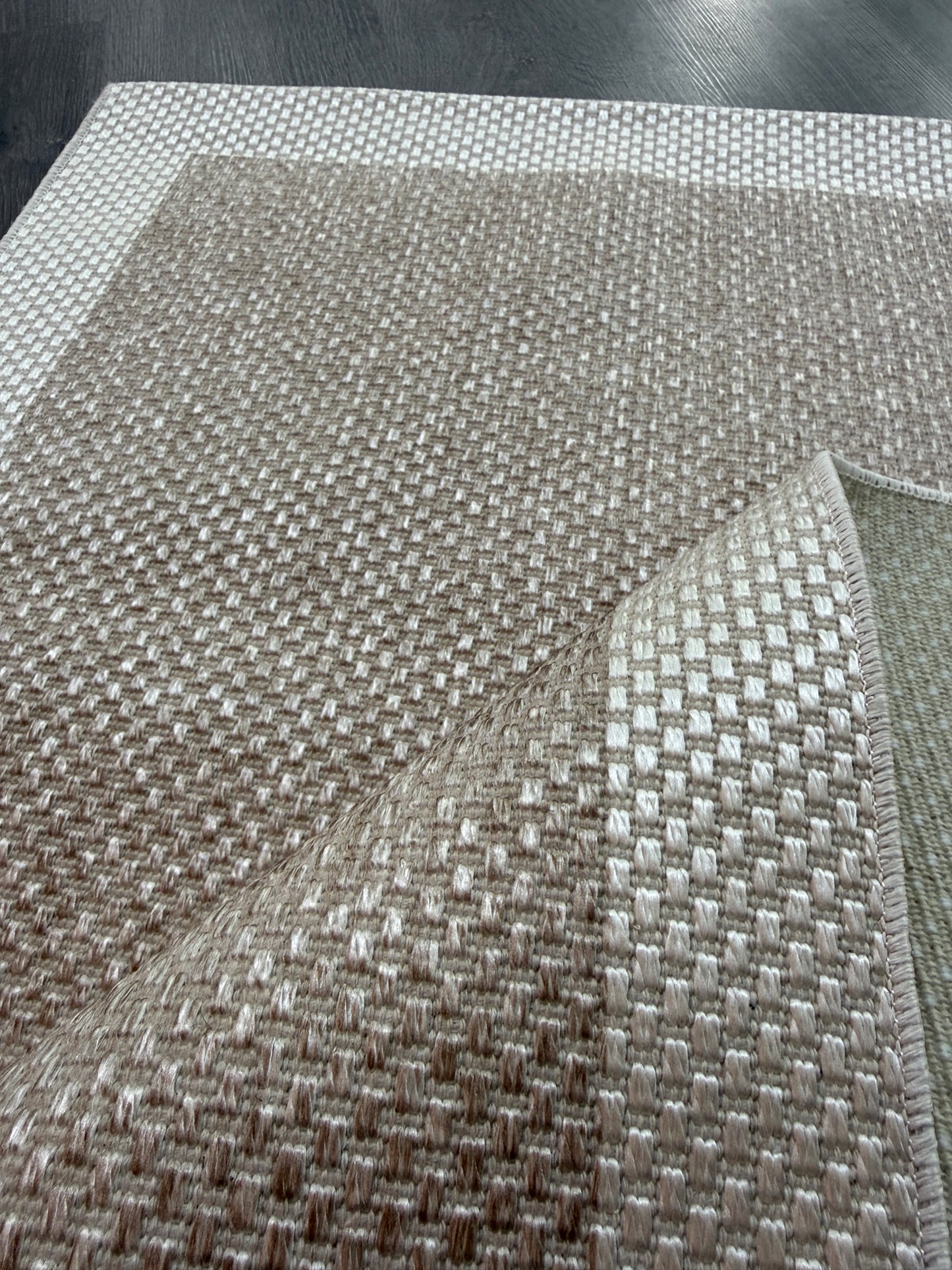 Natura Sisal NTR 02 Krem Sütlükahve Sisal Dokuma Halı - NTR 02