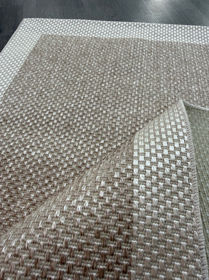 Natura Sisal NTR 02 Krem Sütlükahve Sisal Dokuma Halı - NTR 02