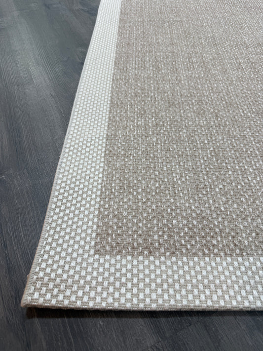 Natura Sisal NTR 02 Krem Sütlükahve Sisal Dokuma Halı - NTR 02