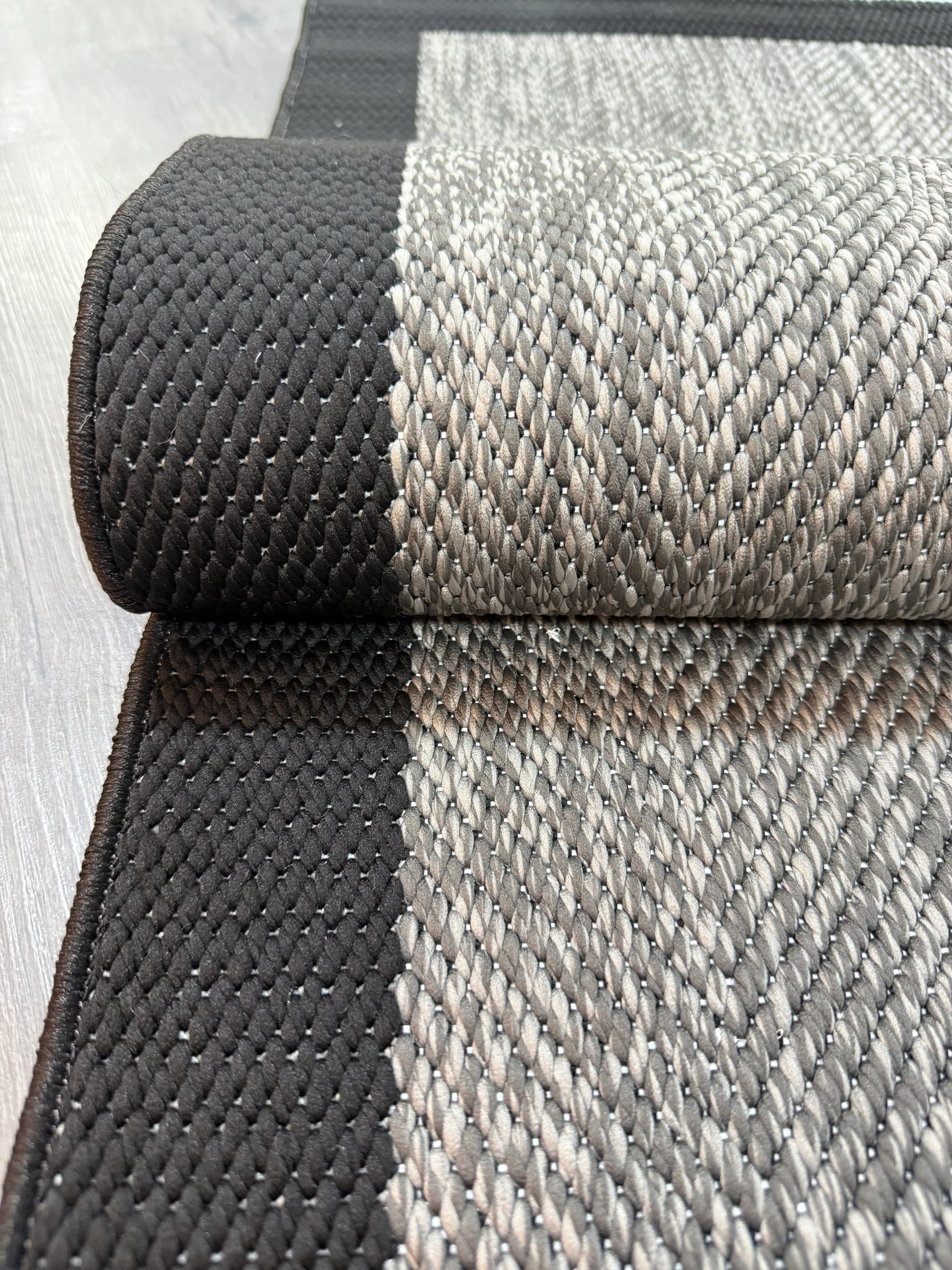 Halı Vagonu Agra AR01 Siyah Sisal Tarz Dokuma Halı - HALI VAGONU