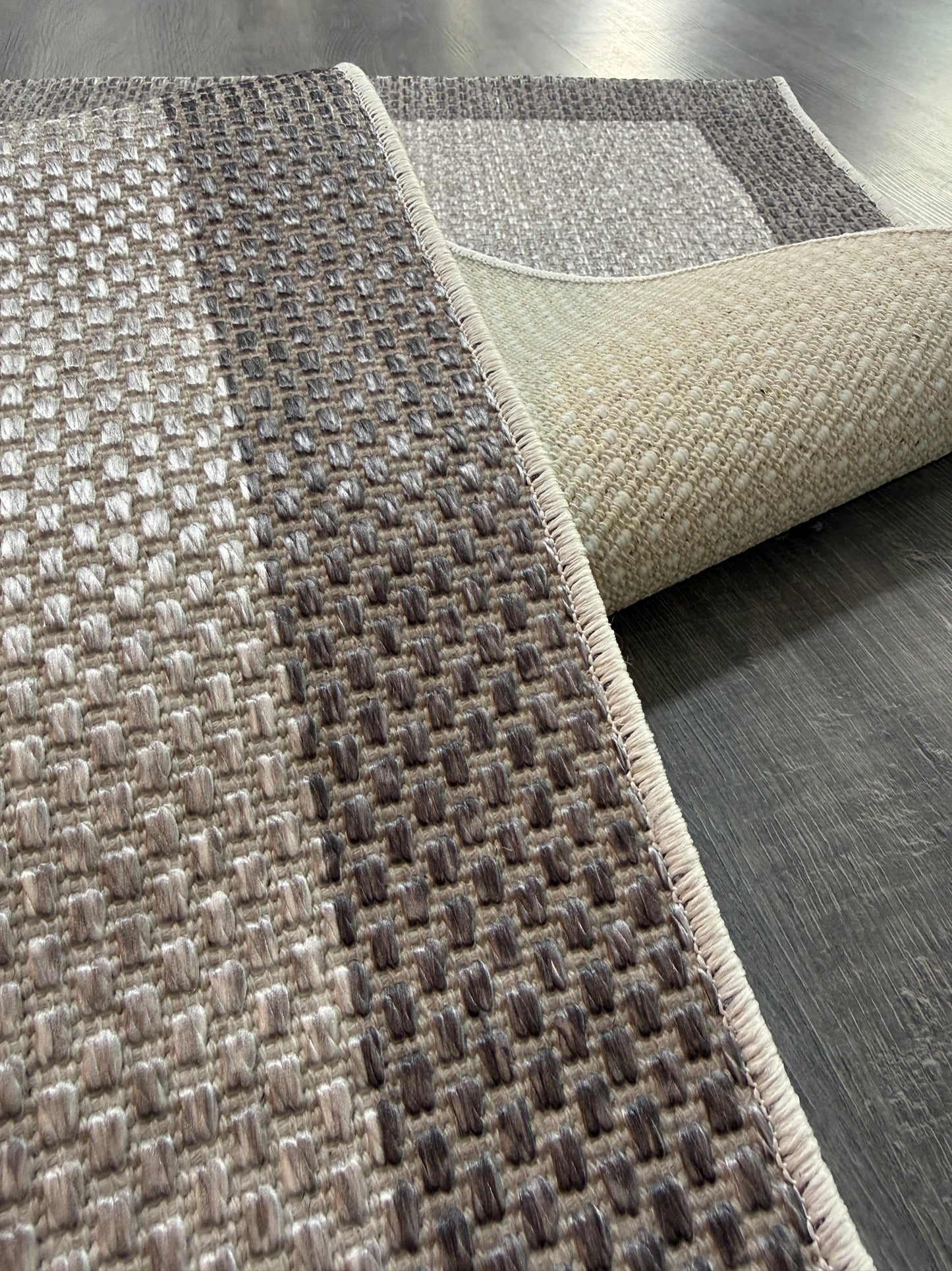 Natura Sisal NTR 07 Antrasit Gri Sisal Dokuma Halı - NTR 07