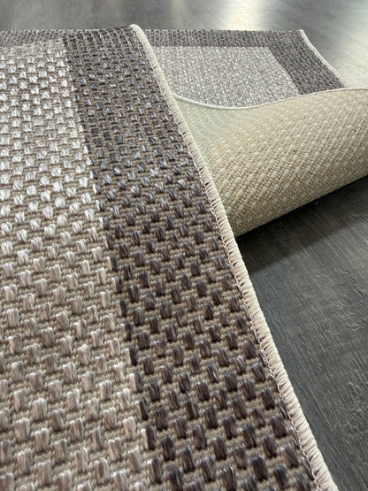 Natura Sisal NTR 07 Antrasit Gri Sisal Dokuma Halı - NTR 07