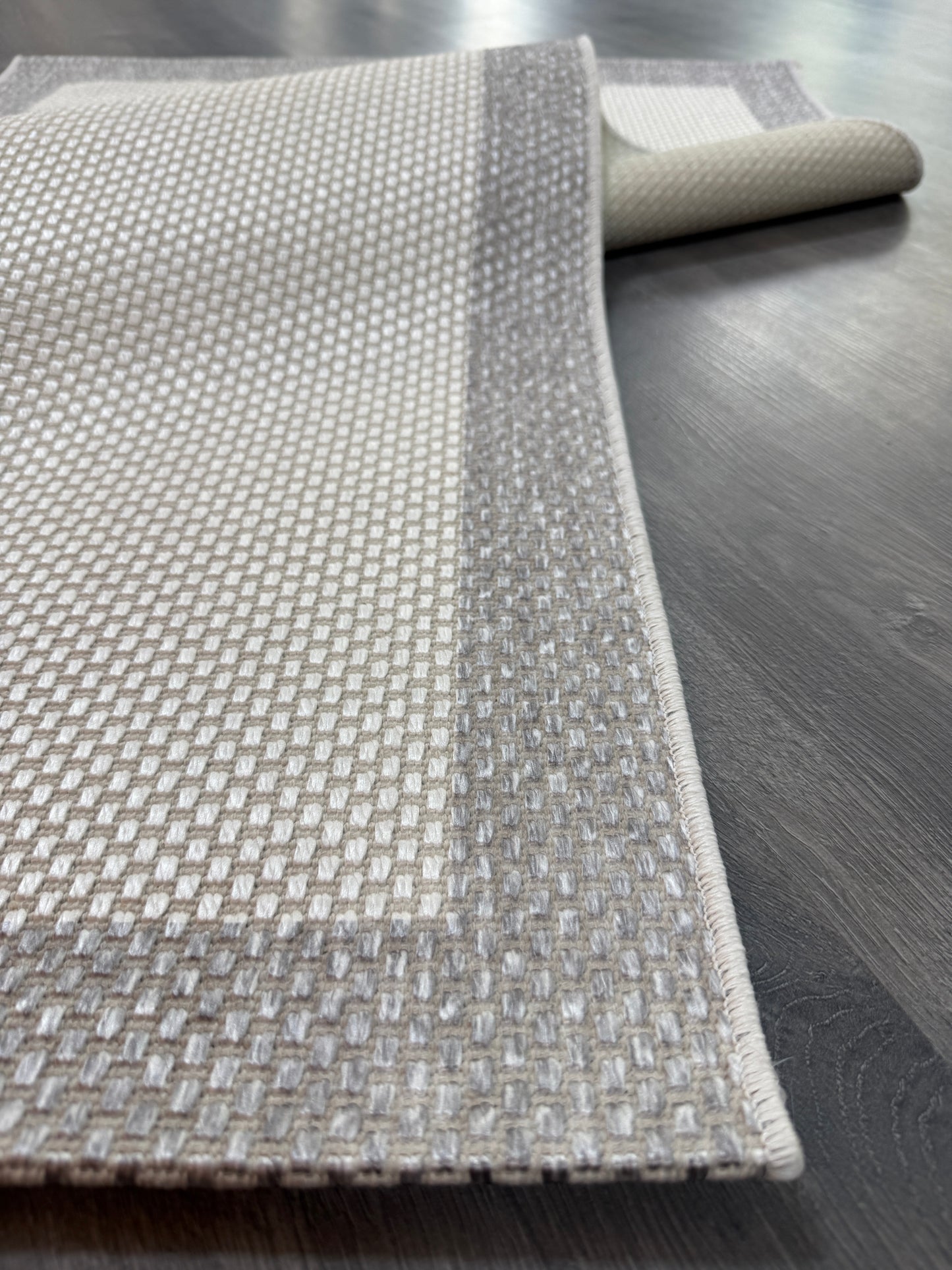 Natura Sisal NTR 08 Gri Krem Sisal Dokuma Halı - NTR 08