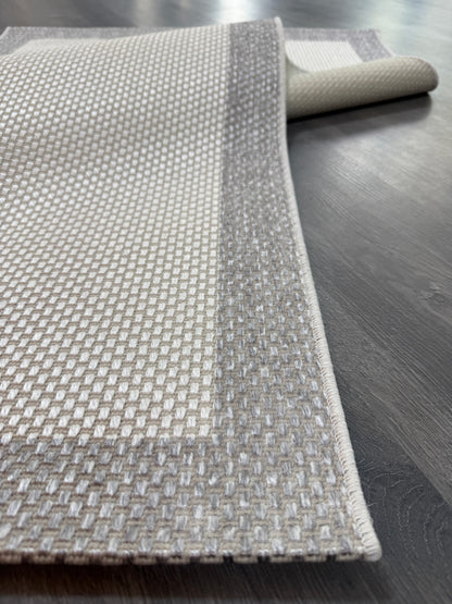 Natura Sisal NTR 08 Gri Krem Sisal Dokuma Halı - NTR 08