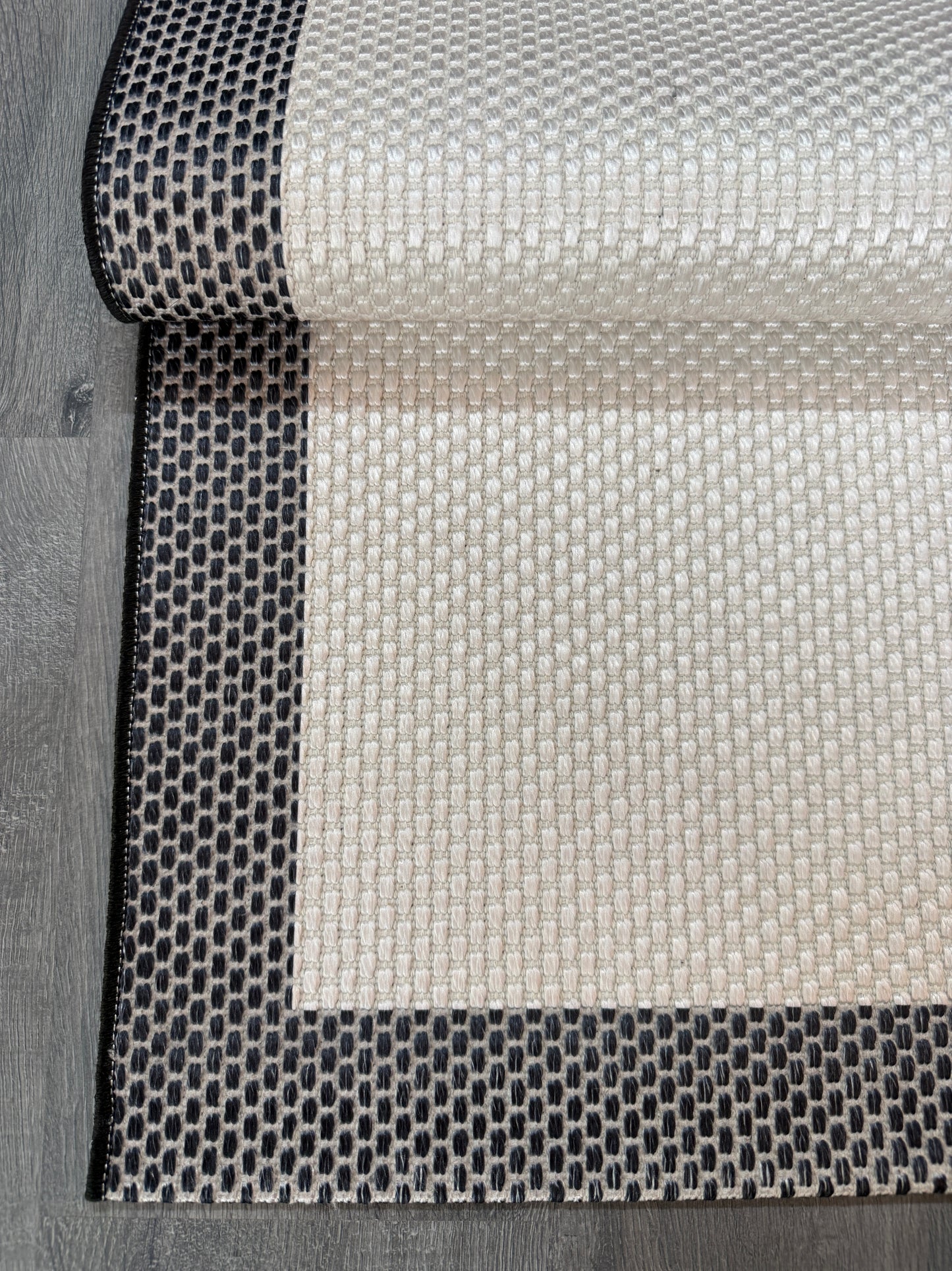 Natura Sisal NTR 11 Siyah Krem Sisal Dokuma Halı - NTR 11