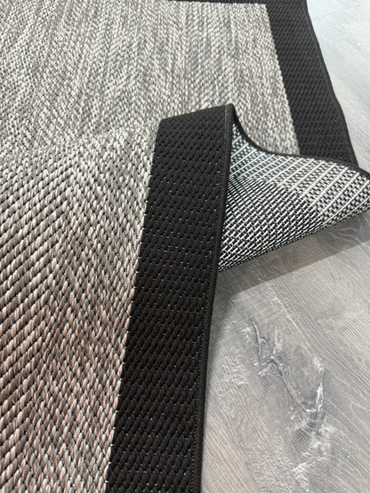 Halı Vagonu Agra AR01 Siyah Sisal Tarz Dokuma Halı - HALI VAGONU