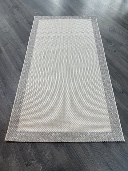 Natura Sisal NTR 08 Gri Krem Sisal Dokuma Halı - NTR 08