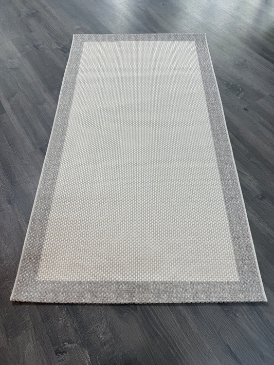 Natura Sisal NTR 08 Gri Krem Sisal Dokuma Halı - NTR 08