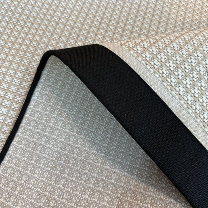 Siyah Krem Çift Kumaş Çerçeveli Krem Sisal Halı - El Yapımı, Dayanıklı, Modern Tasarım -HVSB08